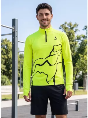 Herren Sport Sweatshirt Premium Plus ALTISPORT VOJ/ALM073MI04 FLUO-GELB
