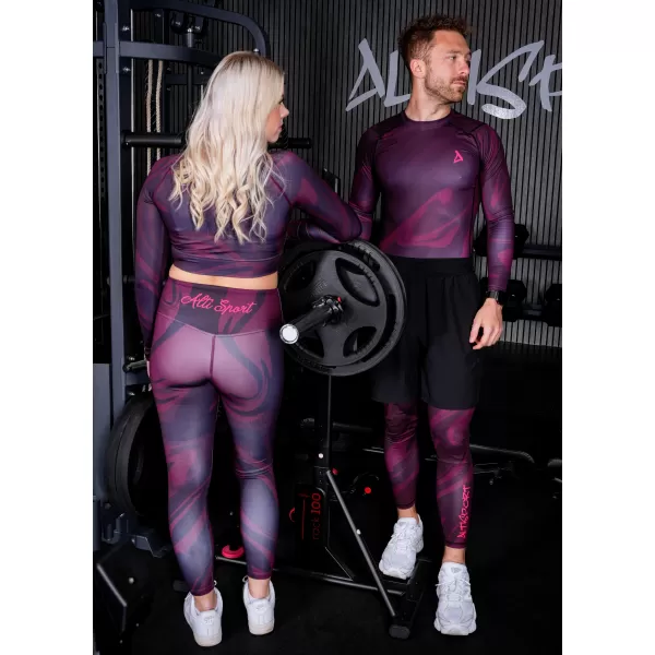  Herrensport -Leggings langer Prämie ALTISPORT VOJ/ALM072LEG01 WEINRÖTET 