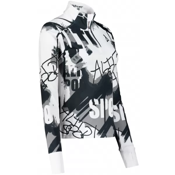  Frauen Sport Sweatshirt Premium Plus ALTISPORT VOJ/ALW076MI04 WEIß/SCHWARZ 