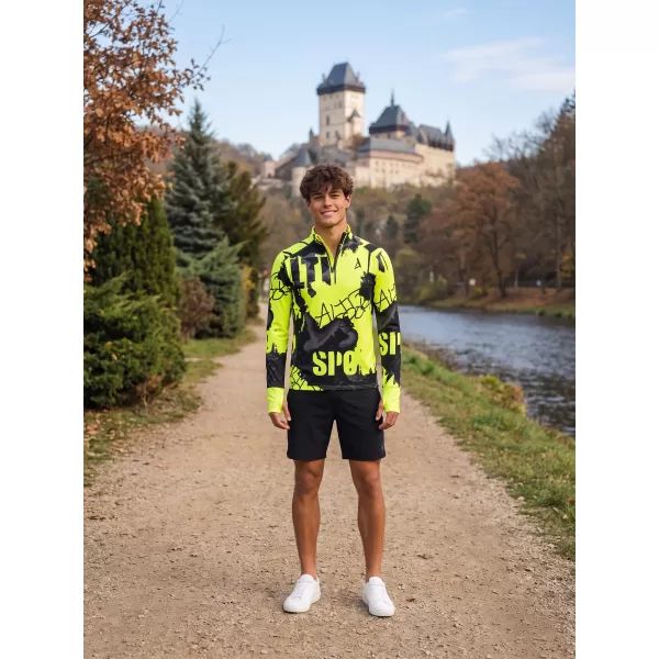  Herren Sport Sweatshirt Premium Plus ALTISPORT VOJ/ALM076MI04 FLUO-GELB 