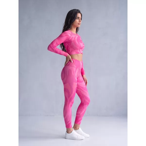  Lange Leggings für Frauen Premium ALTISPORT VOJ/ALW072LEG01 HEIßROSA 