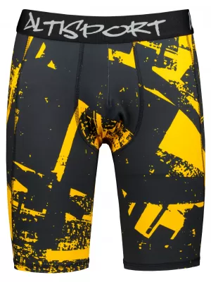 Männersport -Leggings über den Knien der Prämie ALTISPORT VOJ/ALM079LEG02 SCHWARZ -AUSGELB
