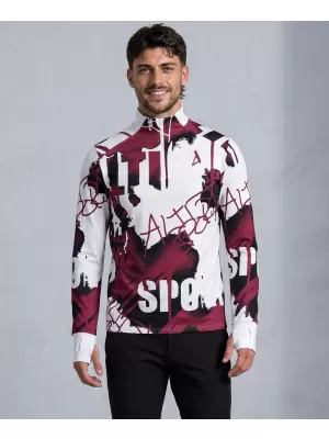 Herren Sport Sweatshirt Premium Plus ALTISPORT VOJ/ALM076MI04 WEIß/ROT