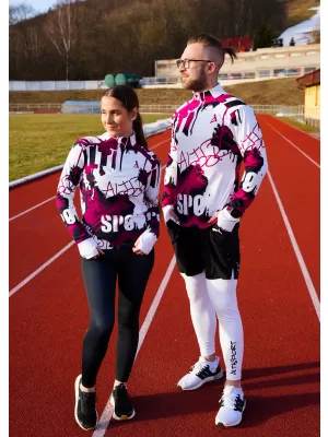 Frauen Sport Sweatshirt Premium Plus ALTISPORT VOJ/ALW076MI04 WEIß/WEIN
