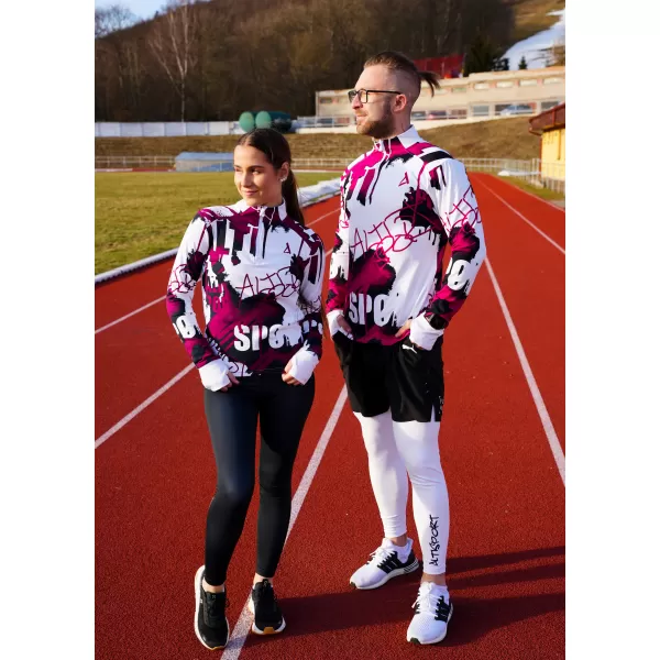  Frauen Sport Sweatshirt Premium Plus ALTISPORT VOJ/ALW076MI04 WEIß/WEIN 