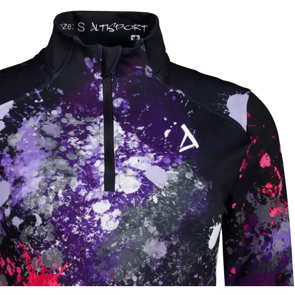  Frauen Sport Sweatshirt Premium Plus ALTISPORT VOJ/ALW055MI04 SCHWARZ -PINK 
