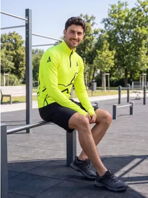 Herren Sport Sweatshirt Premium Plus ALTISPORT VOJ/ALM073MI04 FLUO-GELB