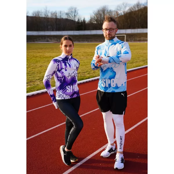  Frauen Sport Sweatshirt Premium Plus ALTISPORT VOJ/ALW076MI04 VIOLETT/WEIß 