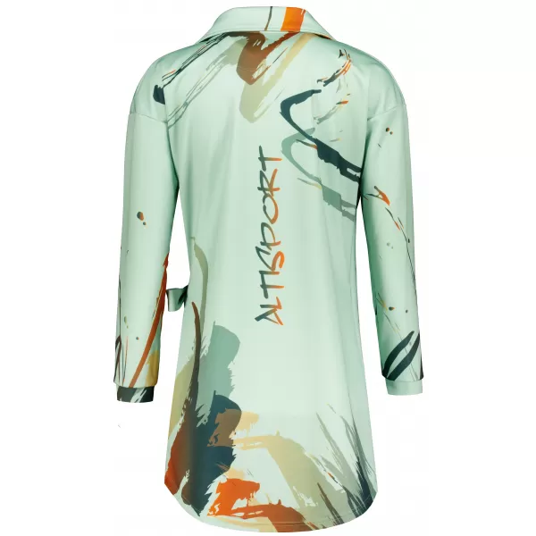  Frauen -Sweatshirt -Premium -Tasche für Frauen ALTISPORT VOJ/ALW074MI05 GRÜN-ORANGE 