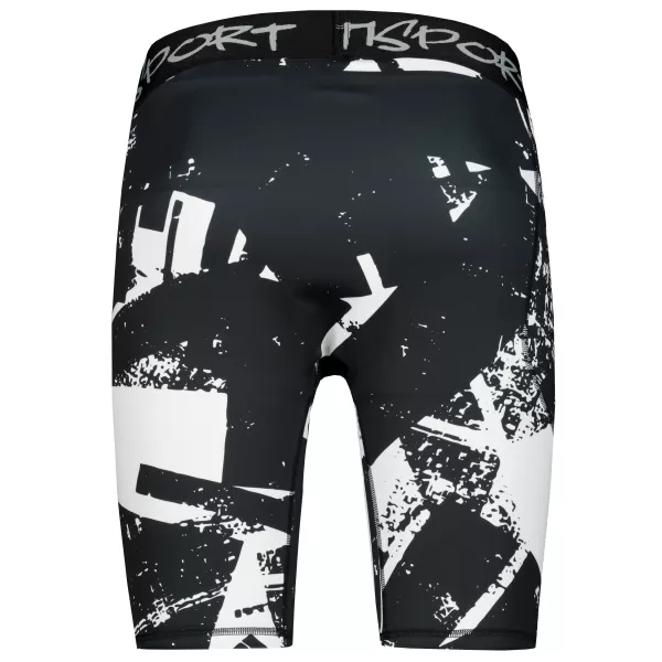  Männersport -Leggings über den Knien der Prämie ALTISPORT VOJ/ALM079LEG02 SCHWARZ UND WEIß 