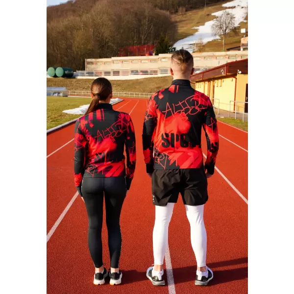  Frauen Sport Sweatshirt Premium Plus ALTISPORT VOJ/ALW076MI04 ROT/SCHWARZ 