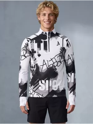 Herren Sport Sweatshirt Premium Plus ALTISPORT VOJ/ALM076MI04 SCHWARZ/WEIß