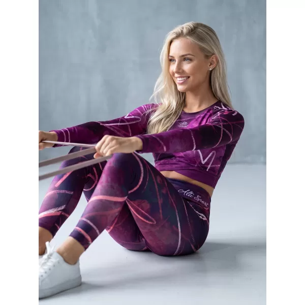  Lange Leggings für Frauen Premium ALTISPORT VOJ/ALW082LEG01 LILA 