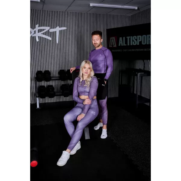  Herrensport -Leggings langer Prämie ALTISPORT VOJ/ALM072LEG01 LILA 