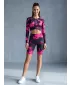 Frauen -Leggings über den Knien Premium ALTISPORT VOJ/ALW066LEG02 SCHWARZ -PINK