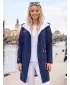 Damen -Strickjacke Premium ALTISPORT VOJ/ALW077MI07 DUNKELBLAU-ORANGE