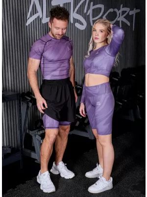 Männersport -Leggings über den Knien der Prämie ALTISPORT VOJ/ALM072LEG02 LILA