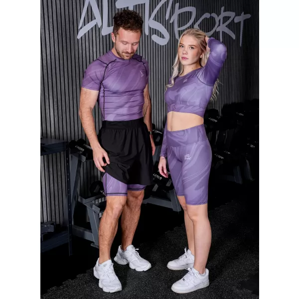  Männersport -Leggings über den Knien der Prämie ALTISPORT VOJ/ALM072LEG02 LILA 