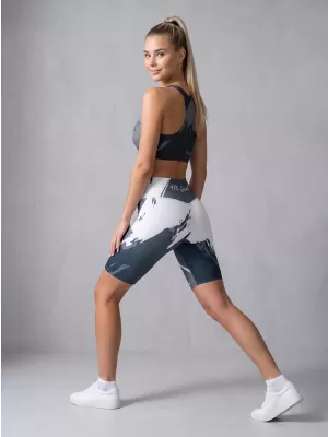 Frauen -Leggings über den Knien Premium ALTISPORT VOJ/ALW081LEG02 SCHWARZGRAU