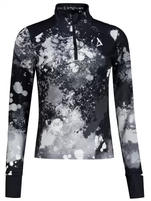Frauen Sport Sweatshirt Premium Plus ALTISPORT VOJ/ALW055MI04 SCHWARZ UND WEIß