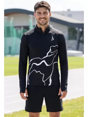 Herren Sport Sweatshirt Premium Plus ALTISPORT VOJ/ALM073MI04 SCHWARZ
