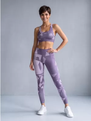 Lange Leggings für Frauen Premium ALTISPORT VOJ/ALW080LEG01 GRAUVIOLETT
