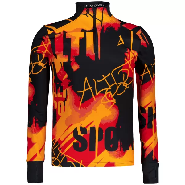  Herren Sport Sweatshirt Premium Plus ALTISPORT VOJ/ALM076MI04 ORANGE/SCHWARZ 