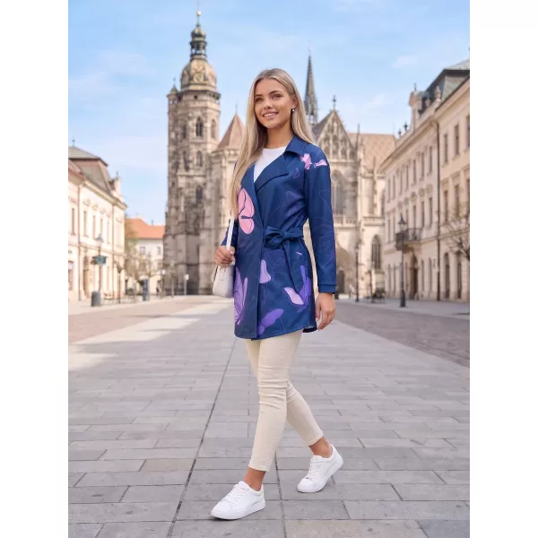  Frauen -Sweatshirt -Premium -Tasche für Frauen ALTISPORT VOJ/ALW086MI05 DUNKELBLAU-VIOLETT 