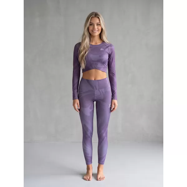  Lange Leggings für Frauen Premium ALTISPORT VOJ/ALW072LEG01 LILA 