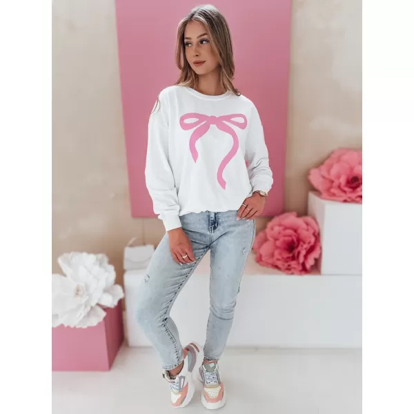  Frauen übergroße Sweatshirt für Frauen DSTREET SOFTTIE BY1358 WEIß 