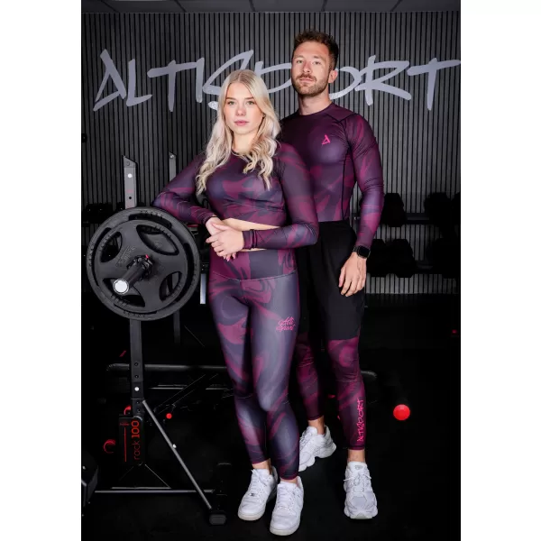  Herrensport -Leggings langer Prämie ALTISPORT VOJ/ALM072LEG01 WEINRÖTET 