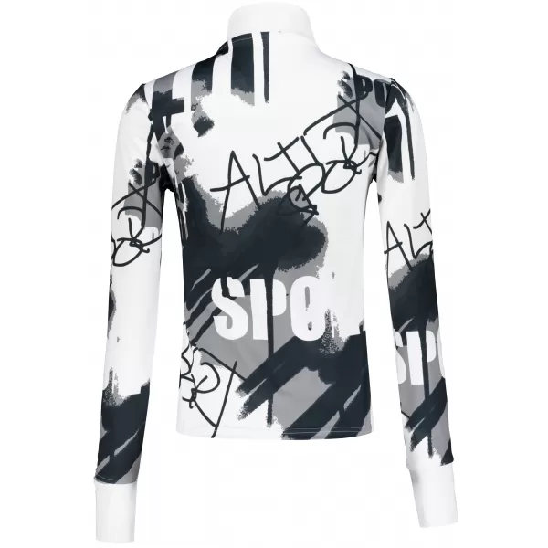  Frauen Sport Sweatshirt Premium Plus ALTISPORT VOJ/ALW076MI04 WEIß/SCHWARZ 