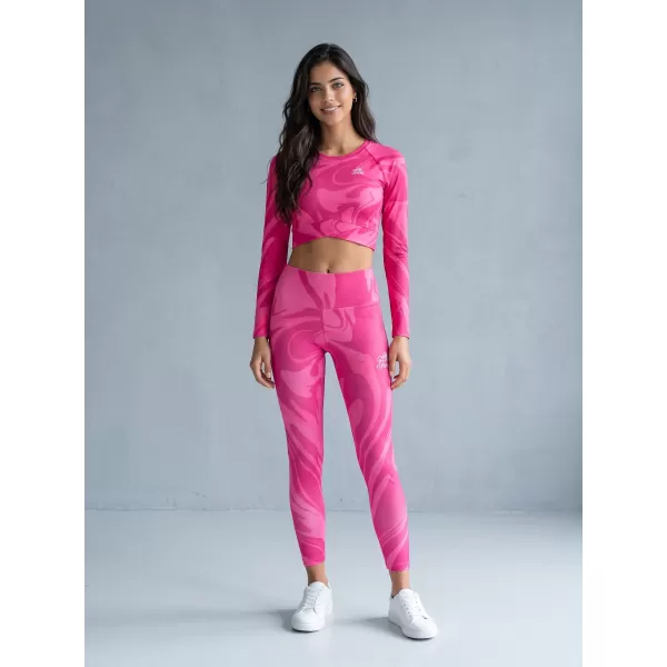  Lange Leggings für Frauen Premium ALTISPORT VOJ/ALW072LEG01 HEIßROSA 