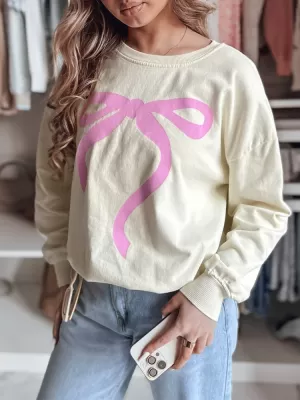 Frauen übergroße Sweatshirt für Frauen DSTREET SOFTTIE BY1356 BEIGE