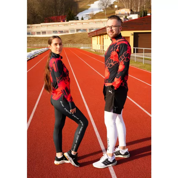  Herren Sport Sweatshirt Premium Plus ALTISPORT VOJ/ALM076MI04 SCHWARZ/ROT 