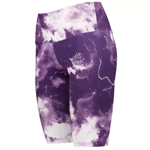  Frauen -Leggings über den Knien Premium ALTISPORT VOJ/ALW066LEG02 WEIß -VIOLETT 