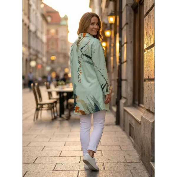  Frauen -Sweatshirt -Premium -Tasche für Frauen ALTISPORT VOJ/ALW074MI05 GRÜN-ORANGE 