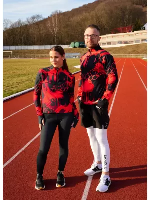Frauen Sport Sweatshirt Premium Plus ALTISPORT VOJ/ALW076MI04 ROT/SCHWARZ