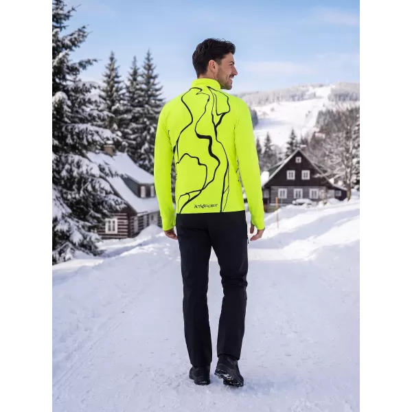  Herren Sport Sweatshirt Premium Plus ALTISPORT VOJ/ALM073MI04 FLUO-GELB 