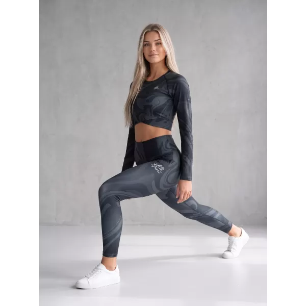  Lange Leggings für Frauen Premium ALTISPORT VOJ/ALW072LEG01 SCHWARZ 
