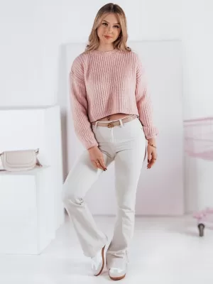 Damenhosen DSTREET FLAREJOY UY2367 BEIGE