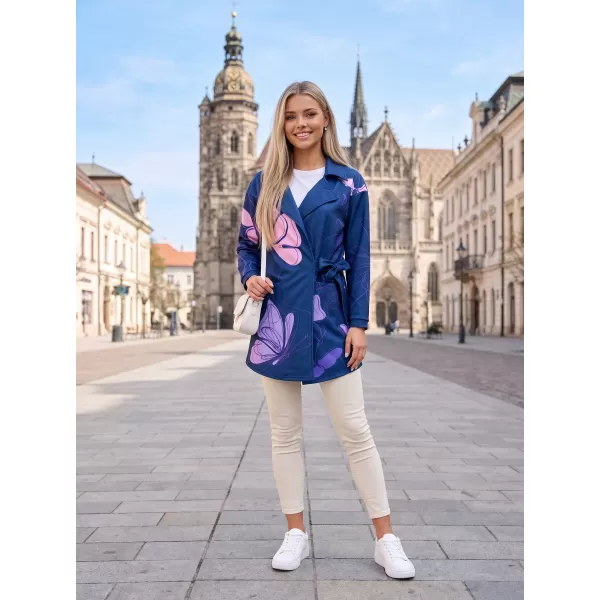  Frauen -Sweatshirt -Premium -Tasche für Frauen ALTISPORT VOJ/ALW086MI05 DUNKELBLAU-VIOLETT 