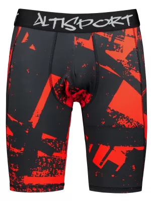 Männersport -Leggings über den Knien der Prämie ALTISPORT VOJ/ALM079LEG02 SCHWARZ -RED