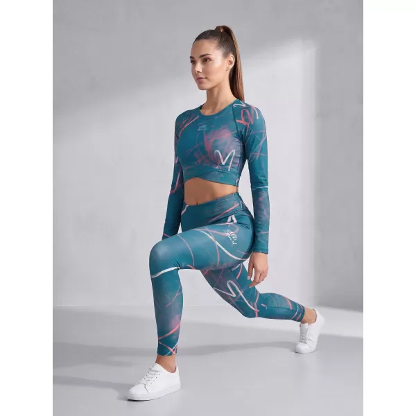  Lange Leggings für Frauen Premium ALTISPORT VOJ/ALW082LEG01 KEROSIN 