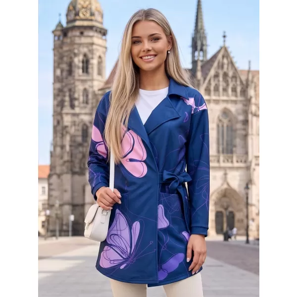 Frauen -Sweatshirt -Premium -Tasche für Frauen ALTISPORT VOJ/ALW086MI05 DUNKELBLAU-VIOLETT 