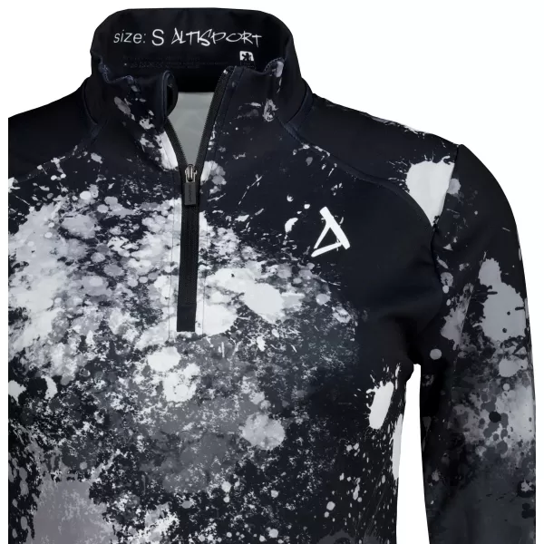  Frauen Sport Sweatshirt Premium Plus ALTISPORT VOJ/ALW055MI04 SCHWARZ UND WEIß 