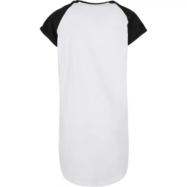  Kleid URBAN CLASSICS TB5030 WEIß/SCHWARZ 