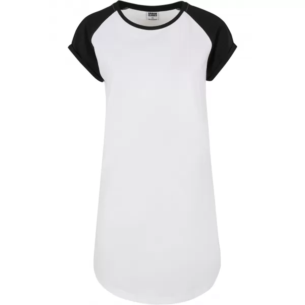  Kleid URBAN CLASSICS TB5030 WEIß/SCHWARZ 