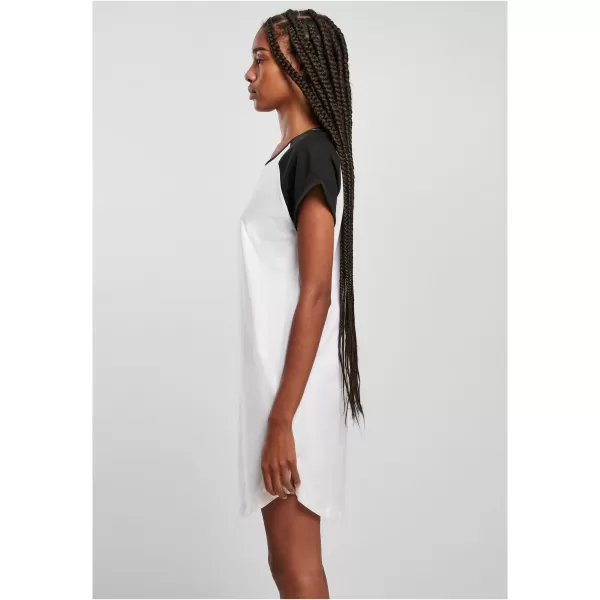  Kleid URBAN CLASSICS TB5030 WEIß/SCHWARZ 