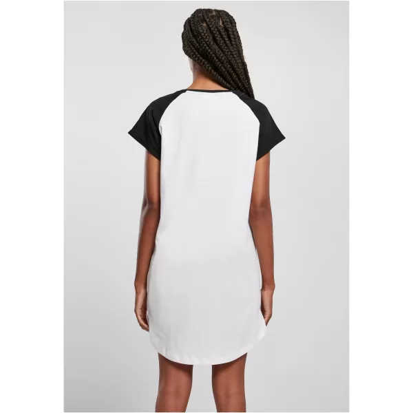  Kleid URBAN CLASSICS TB5030 WEIß/SCHWARZ 